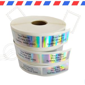 Silver Holographic Address Labels Roll