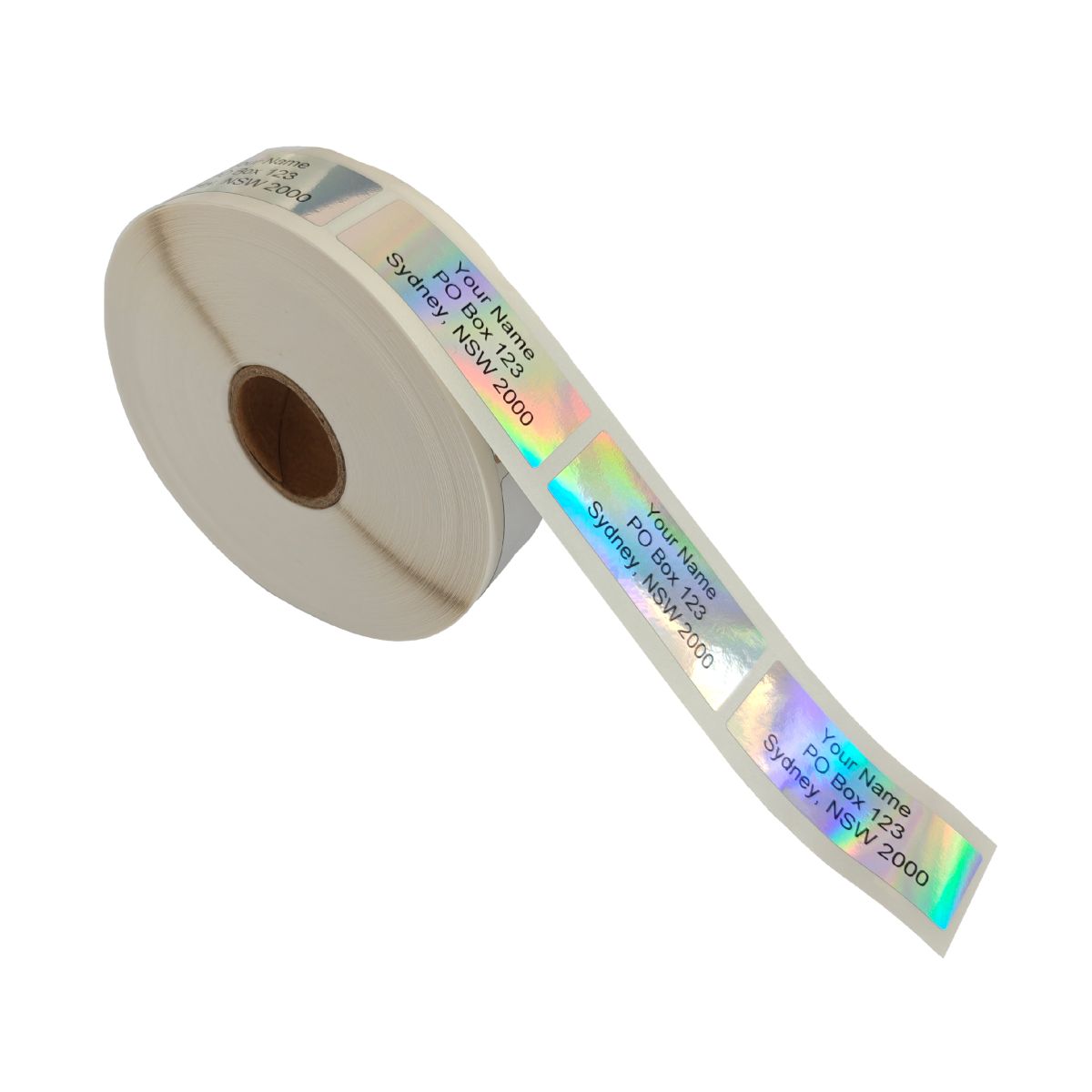 Silver Holographic Address Labels Roll