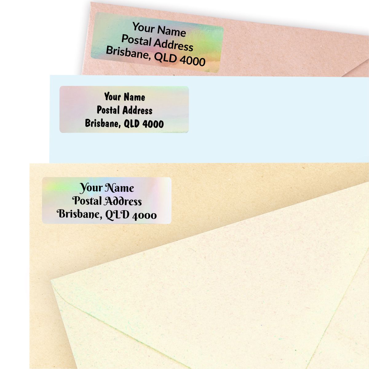 Silver Holographic Address Labels Roll