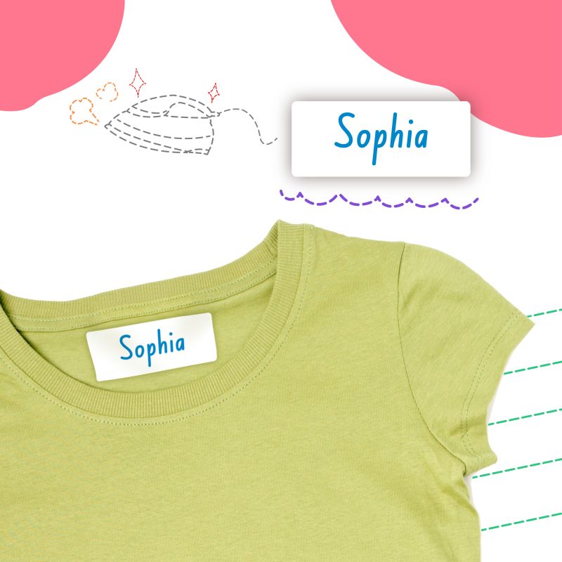 Large Ironon Labels Iron On Name Tags for School Uniform