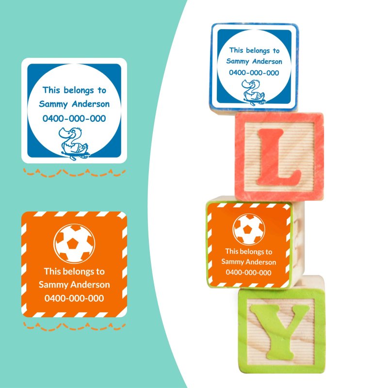 Large Square Vinyl Stick-on Labels